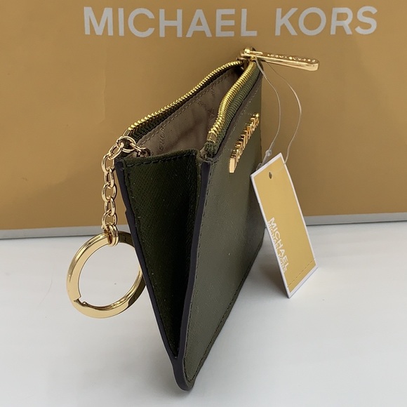MICHAEL KORS LARGE EW CROSSBODY BAG & SMALL TOP ZIP COINPOUCH OLIVE COLOR - Picture 13 of 16